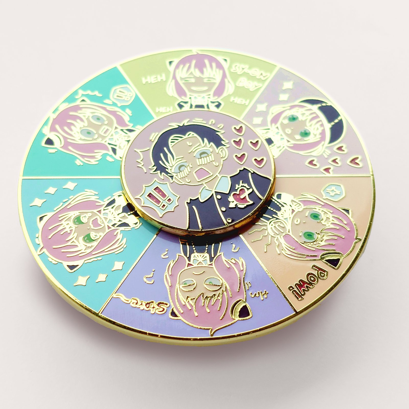 Anya x Damian Spinning Enamel Pin | OffuCreations